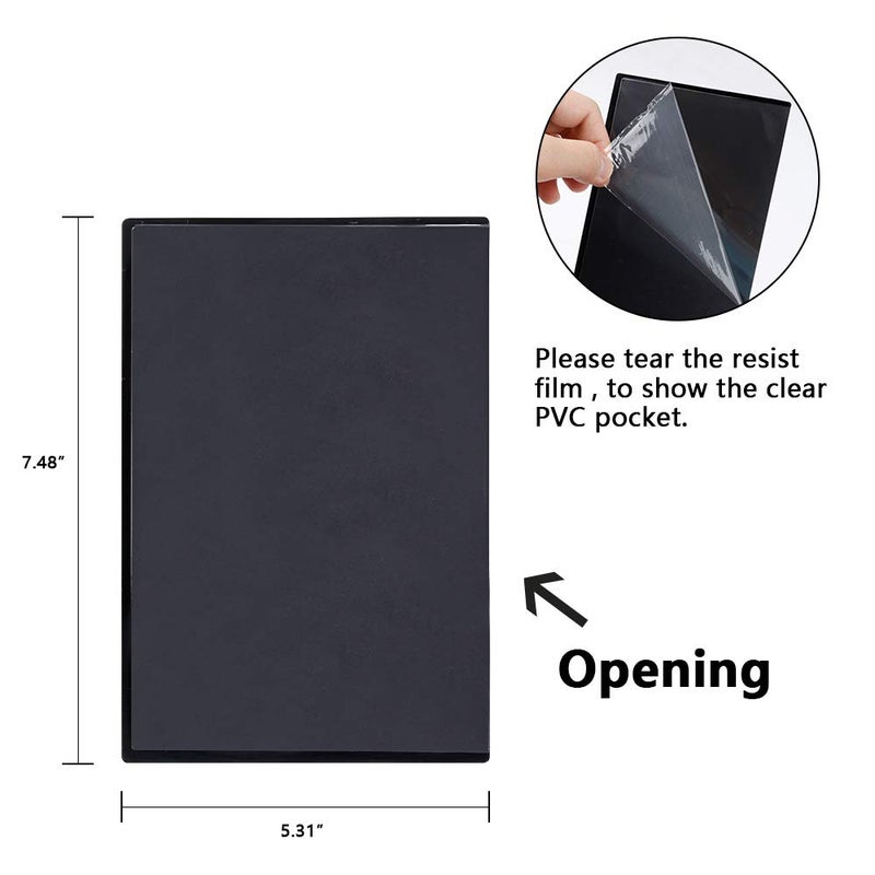 Tebik 35 Pack Magnetic Picture Frame, Holds 5 x 7 Inches Photos Pictures, Black Magnetic Photo Frames with Clear Pocket for Refrigerator,Fridge, Locker, Office Cabinet - Image 2